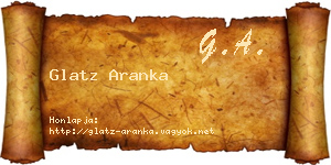 Glatz Aranka névjegykártya